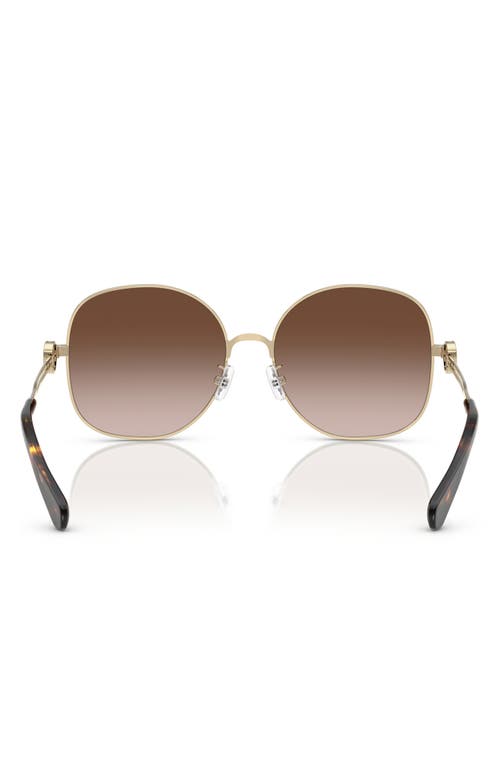 Shop Tory Burch 56mm Gradient Round Sunglasses In Gold