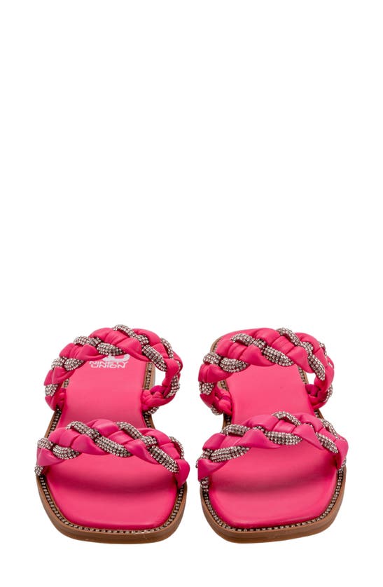 Lady Couture Sunny Embellished Slide Sandal In Fuchsia