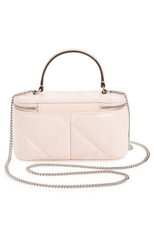 Tory Burch Kira Quilted Leather Vanity Case In Soft Pink