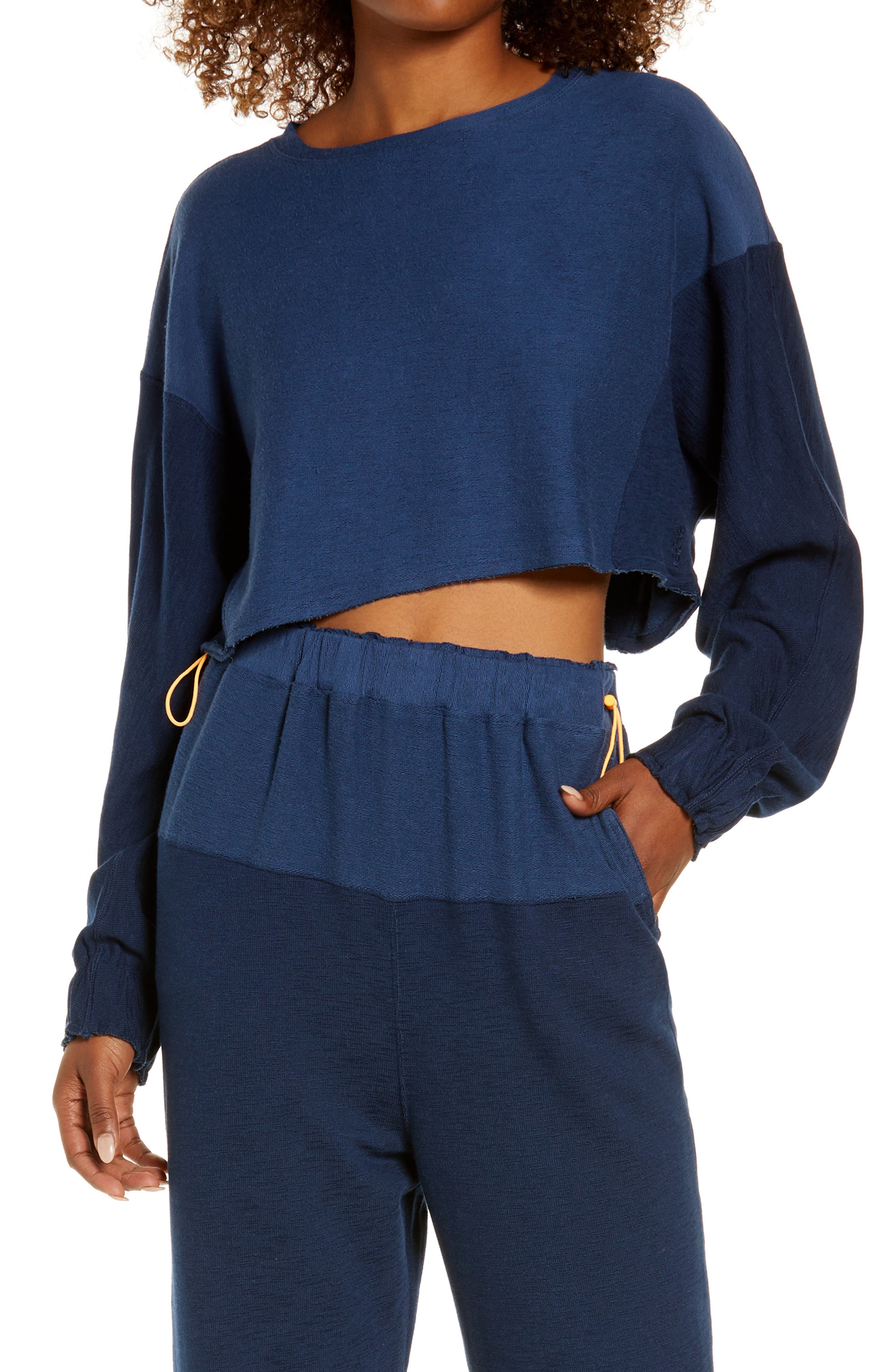 free people cropped sweatshirt