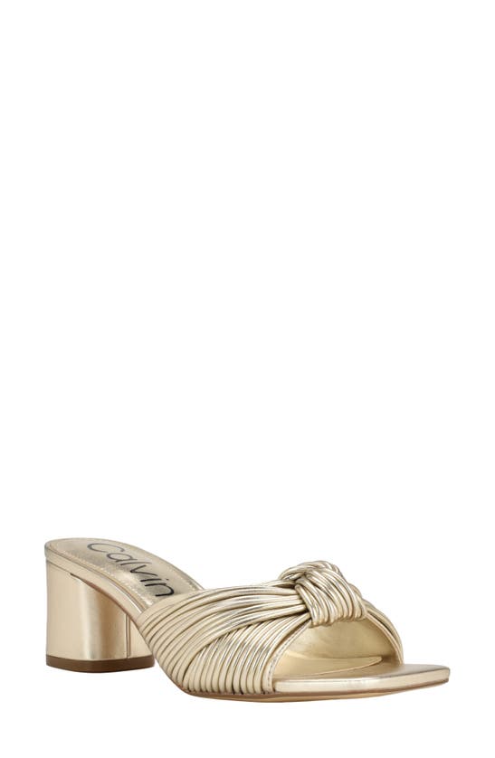 Calvin Klein Beanca Slide Sandal In Gold