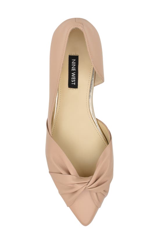 Shop Nine West Briane Half D'orsay Pointed Toe Flat In Light Natural