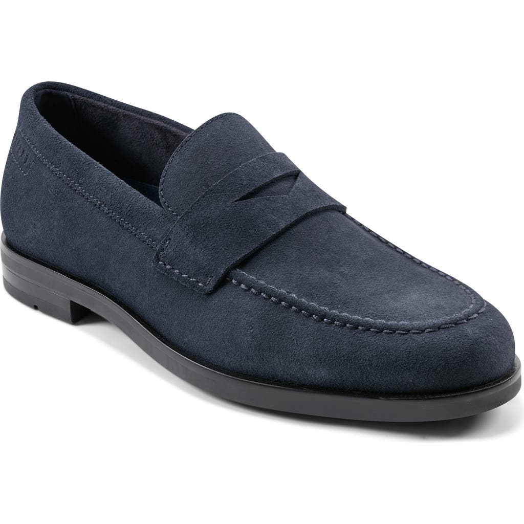 Rockport Sutton Penny Loafer In Dark Blue