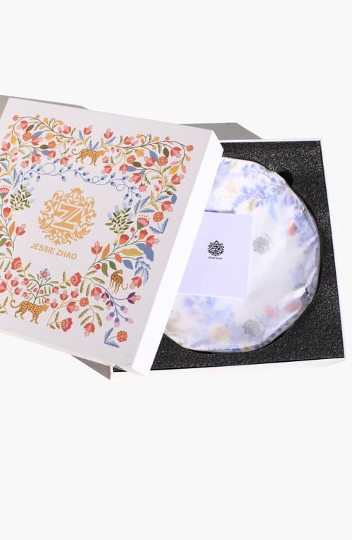 JESSIE ZHAO NEW YORK JESSIE ZHAO NEW YORK AMAZON RAINFOREST BONE CHINA PLATES IN BLUE, SET OF THREE
