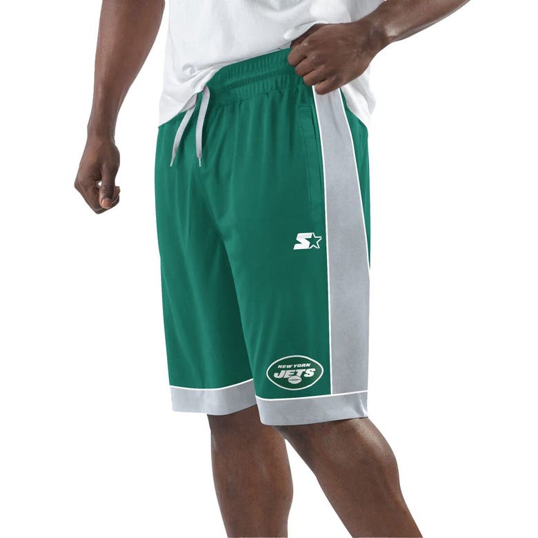 Shop Starter Green/white New York Jets Fan Favorite Fashion Shorts