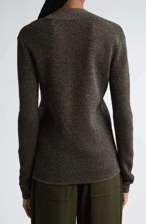 Shop St John St. John Collection Sparkle Honeycomb Knit Sweater In Cypress