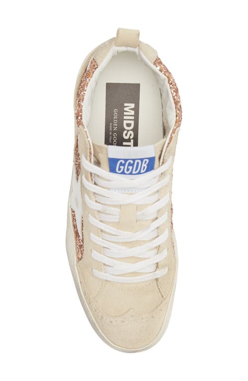 Golden Goose Mid Star Classic Sneakers In Peach/pearl/white