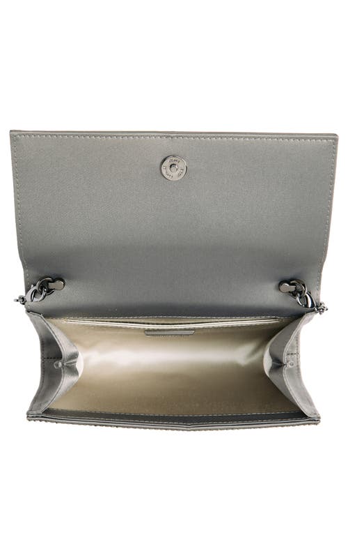 Shop Judith Leiber Couture Fizzy Beaded Clutch In Ebonized Hematite Grey