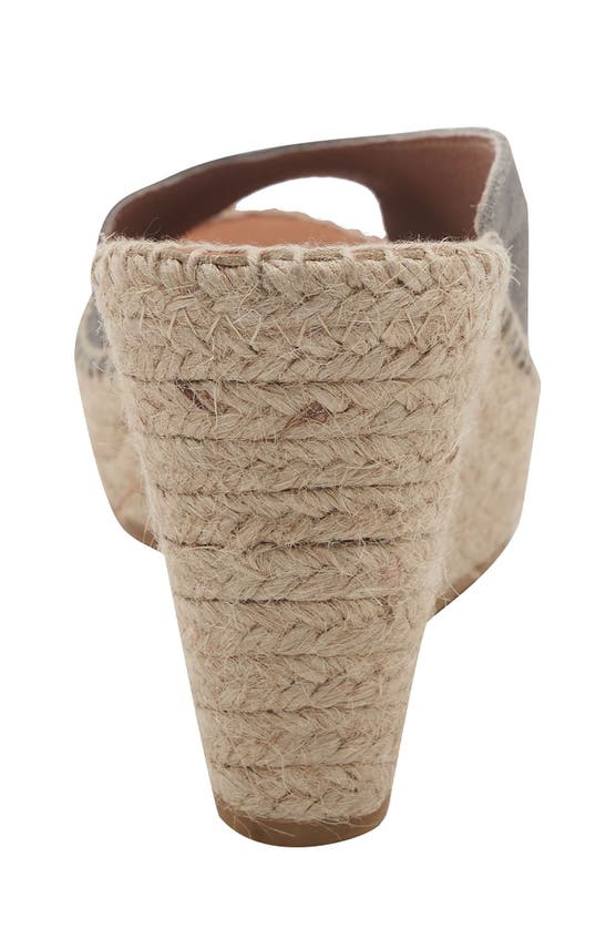 Andre Assous Catarina Espadrille Platform Wedge Sandal In Pewter