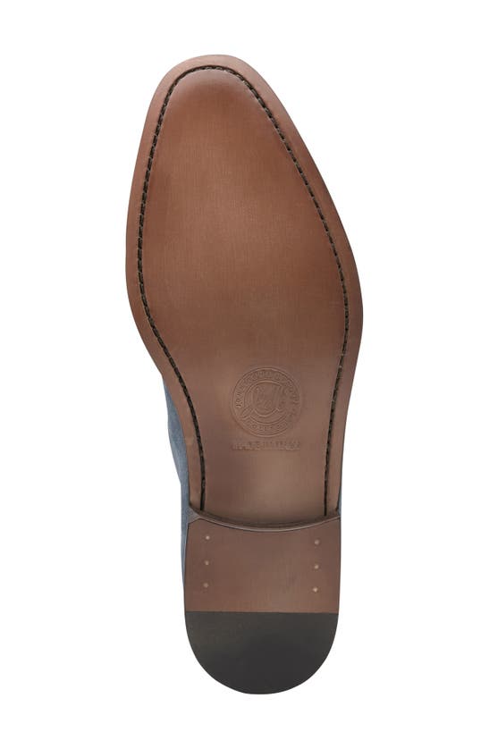 Johnston & Murphy Collection Taylor Moc Toe Penny Loafer In Denim Italian Suede