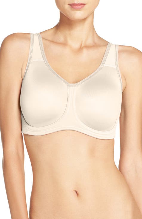 LIVE THE PROCESS Beige Sports Bras for Women
