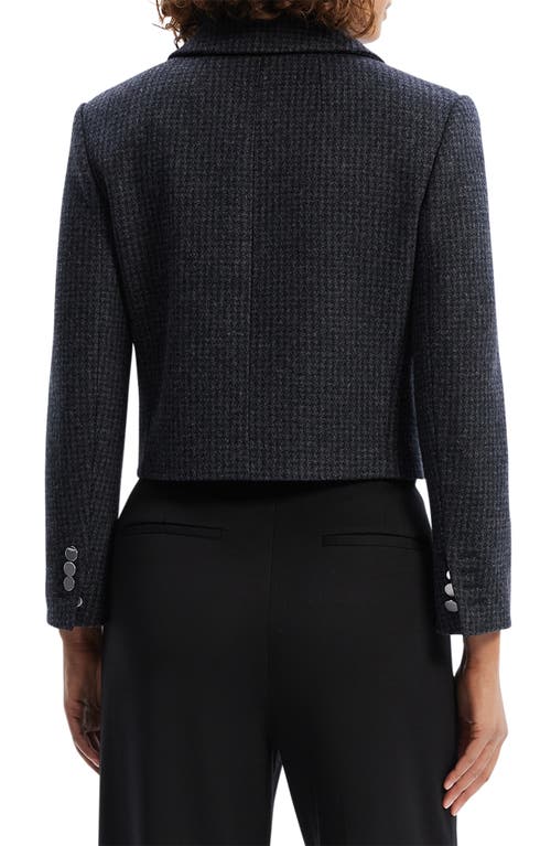 THEORY THEORY CHECK RECYCLED WOOL BLEND CROP JACKET 