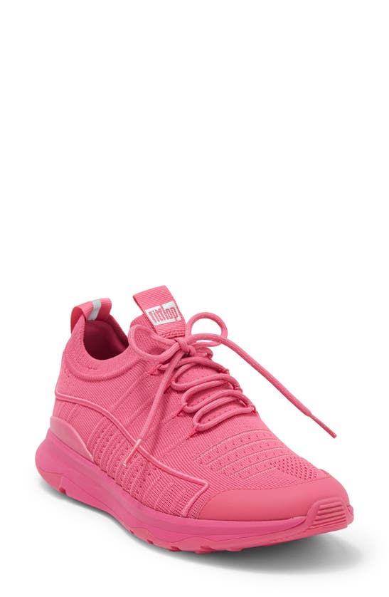 Fitflop Vitamin Ff Knit Sneaker In Fuchsia Rose