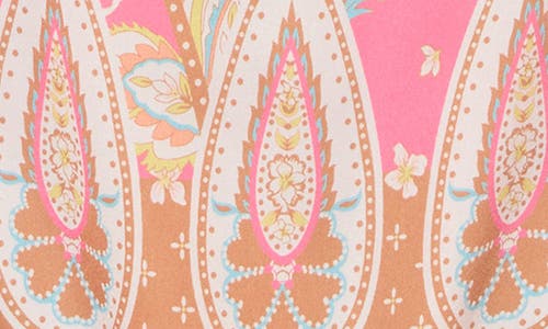 Shop Elan Paisley Sleeveless Cover-up Top In Pink Bali Print