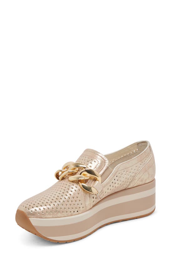 Shop Dolce Vita Jhenee Platform Sneaker In Light Gold Metallic Nubuck