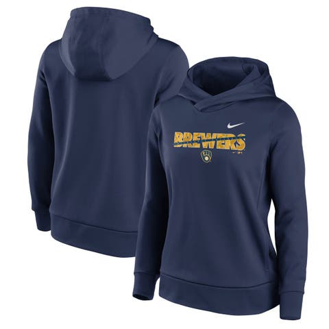 Nike Outerstuff Youth Milwaukee Brewer Pregame Hoodie - Navy - S Each