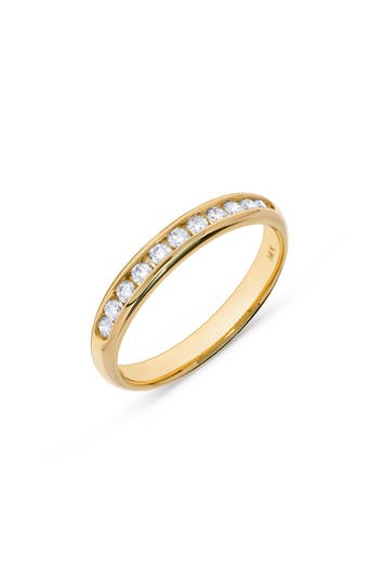 H.j. Namdar 14k White Gold Channel Set Round Diamond Band Ring In Yellow Gold