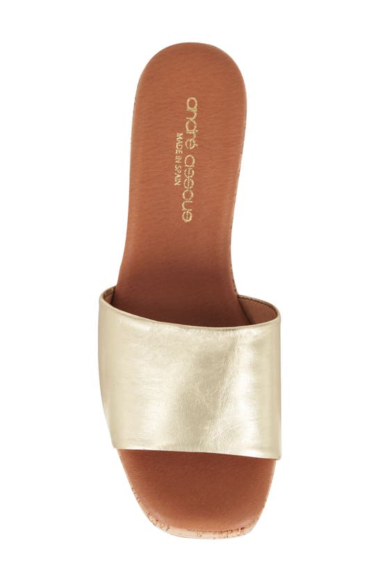Shop Andre Assous Cypress Slide Sandal In Gold