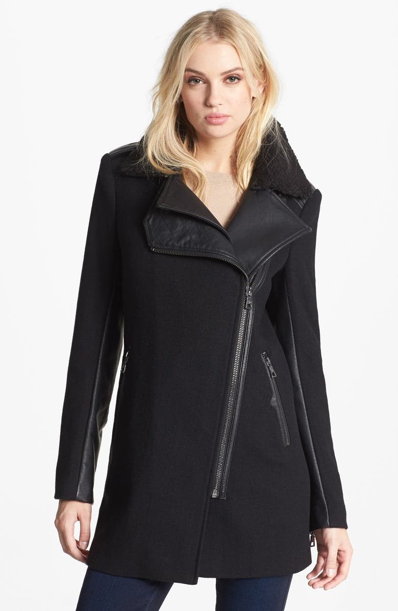Sam Edelman 'Leigh' Faux Shearling Collar Coat (Online Only) | Nordstrom