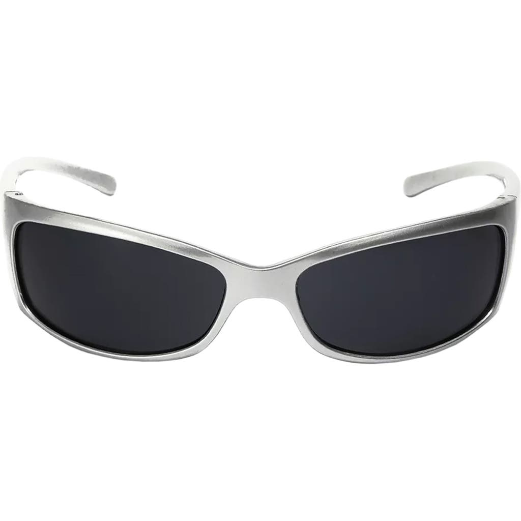 Fifth & Ninth Rocket 67mm Polarized Wraparound Sunglasses In Grey
