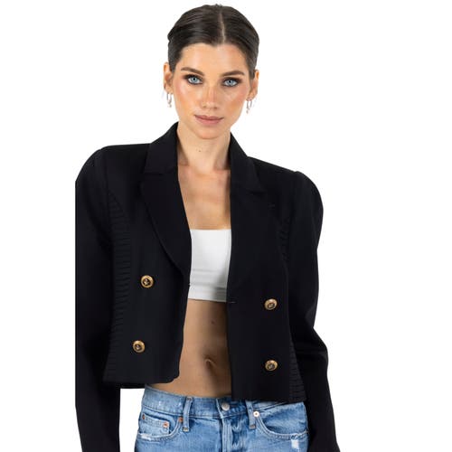 Akalia Rosalia Cropped Women Blazer In Black In Black