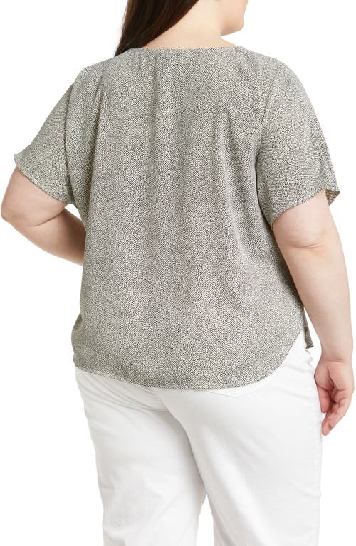 ANNE KLEIN ANNE KLEIN DOT PRINT BLOUSE