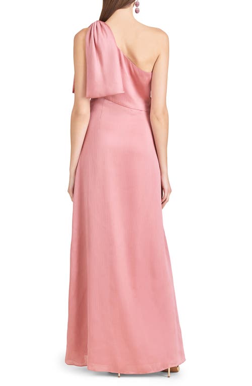 Sachin & Babi Chelsea One-shoulder Gown In Rouge