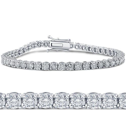 Bliss Diamond 6 1/4ct Lab Grown Diamond Tennis Bracelet 14k Gold In 14k White Gold