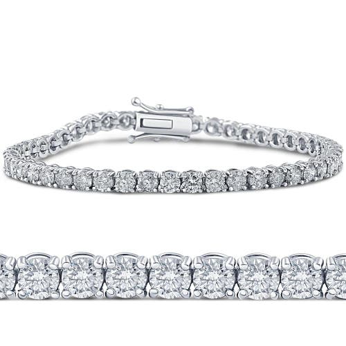 Shop Bliss Diamond 6 1/4ct Lab Grown Diamond Tennis Bracelet 14k White Gold