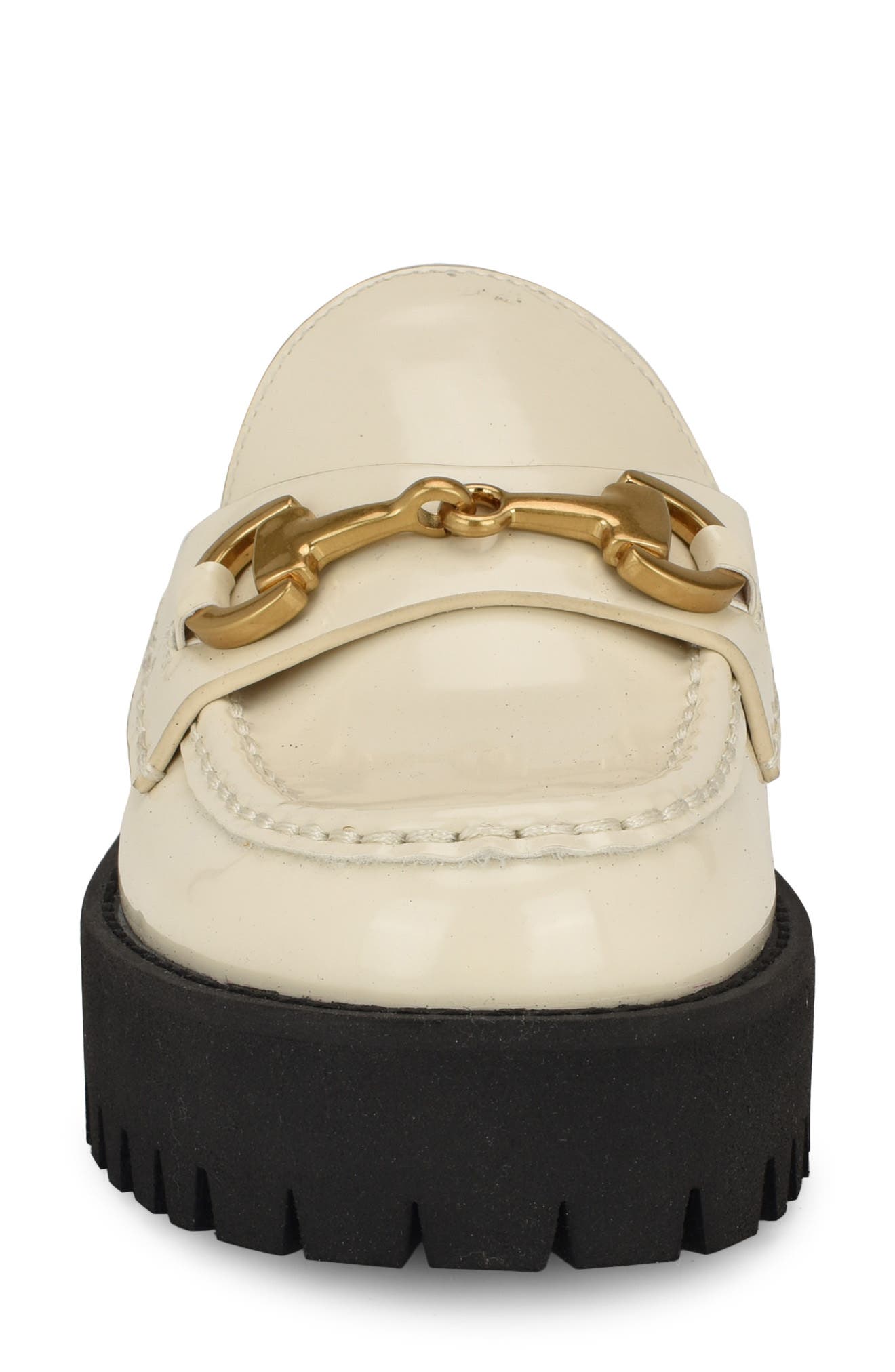 Nine West Duntal Platform Bit Loafer Mule in Ivory Smart Closet