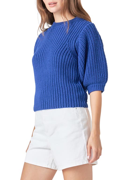 Shop English Factory Elbow Sleeve Sweater In Blue