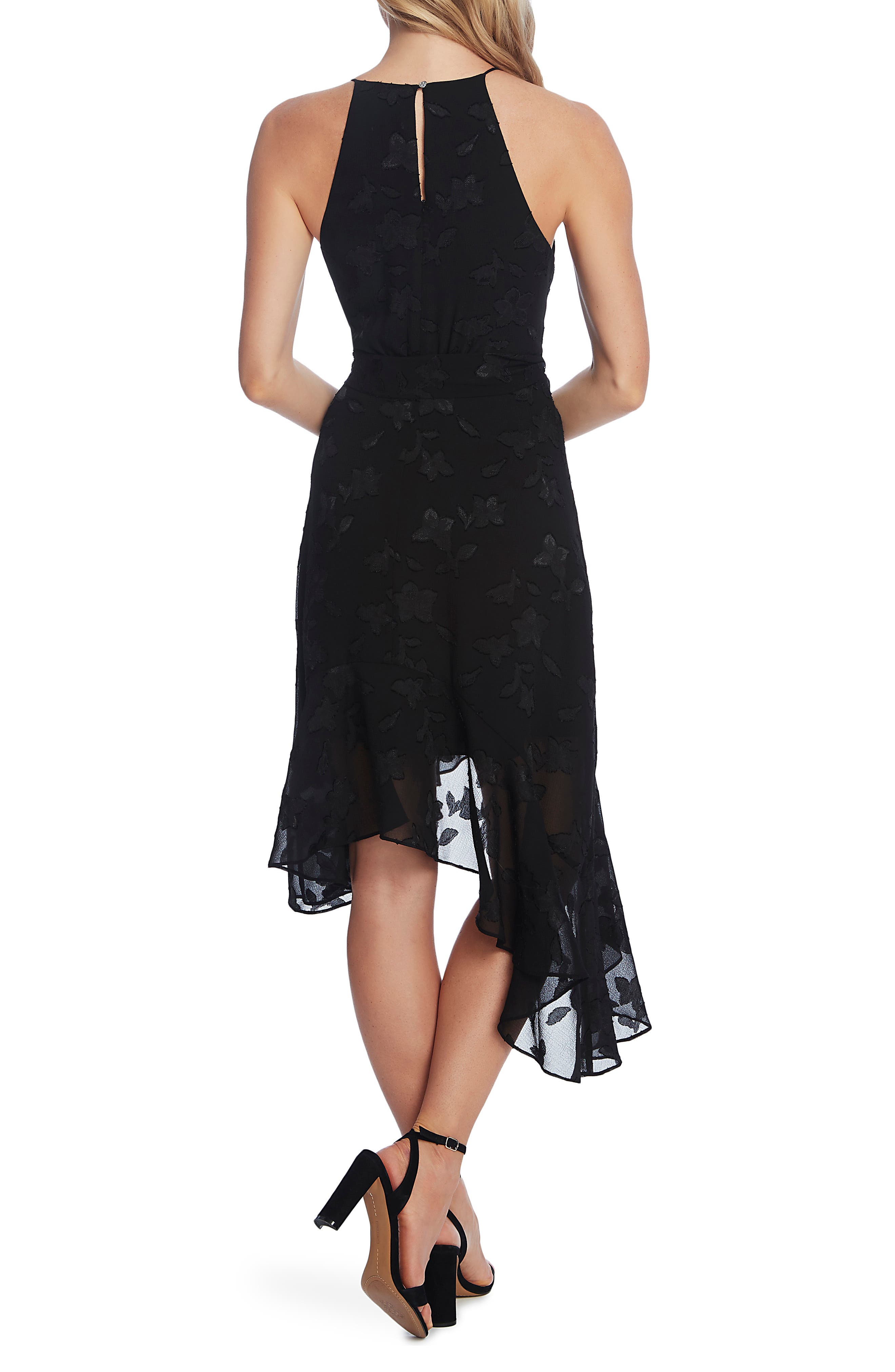 cece floral print asymmetrical dress