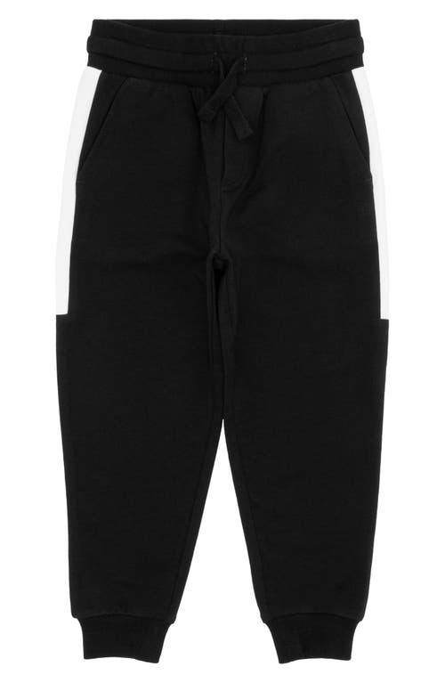 MILES THE LABEL Kids' Stretch Organic Cotton Joggers in 900 Black