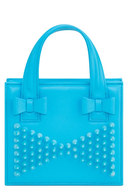 Mach & Mach Elsa Glow-in-the-Dark Studded Handbag in Azure Blue