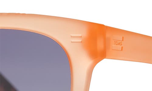 Toms Juniper 54mm Round Sunglasses In Peach Crystal Fade/blue