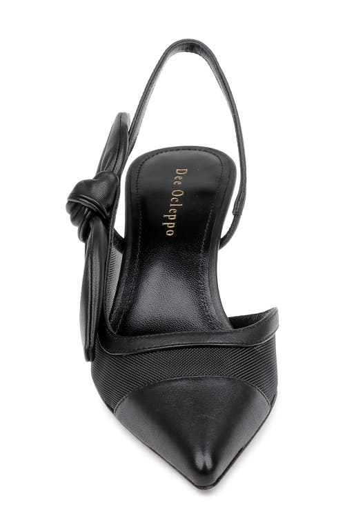 Shop Dee Ocleppo Caracas Slingback Half D'orsay Pointed Toe Pump In Black Leather