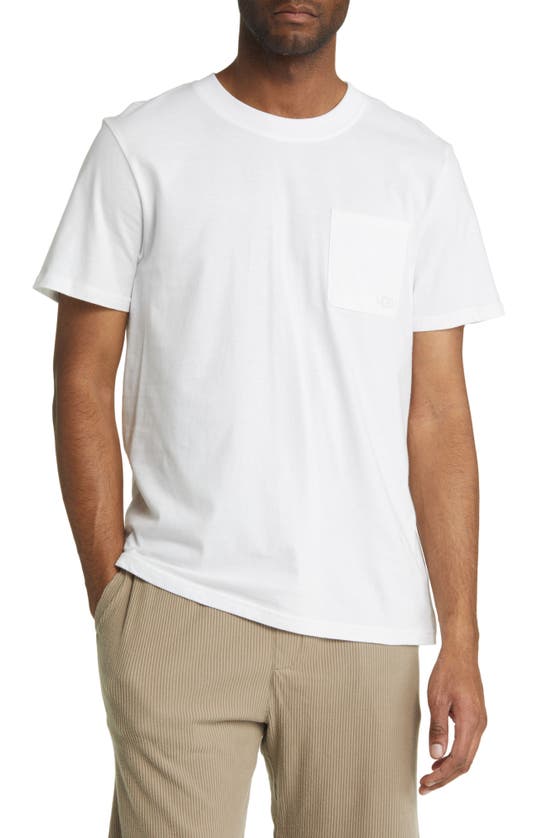 Ugg Garrett Cotton Pocket T-shirt In White