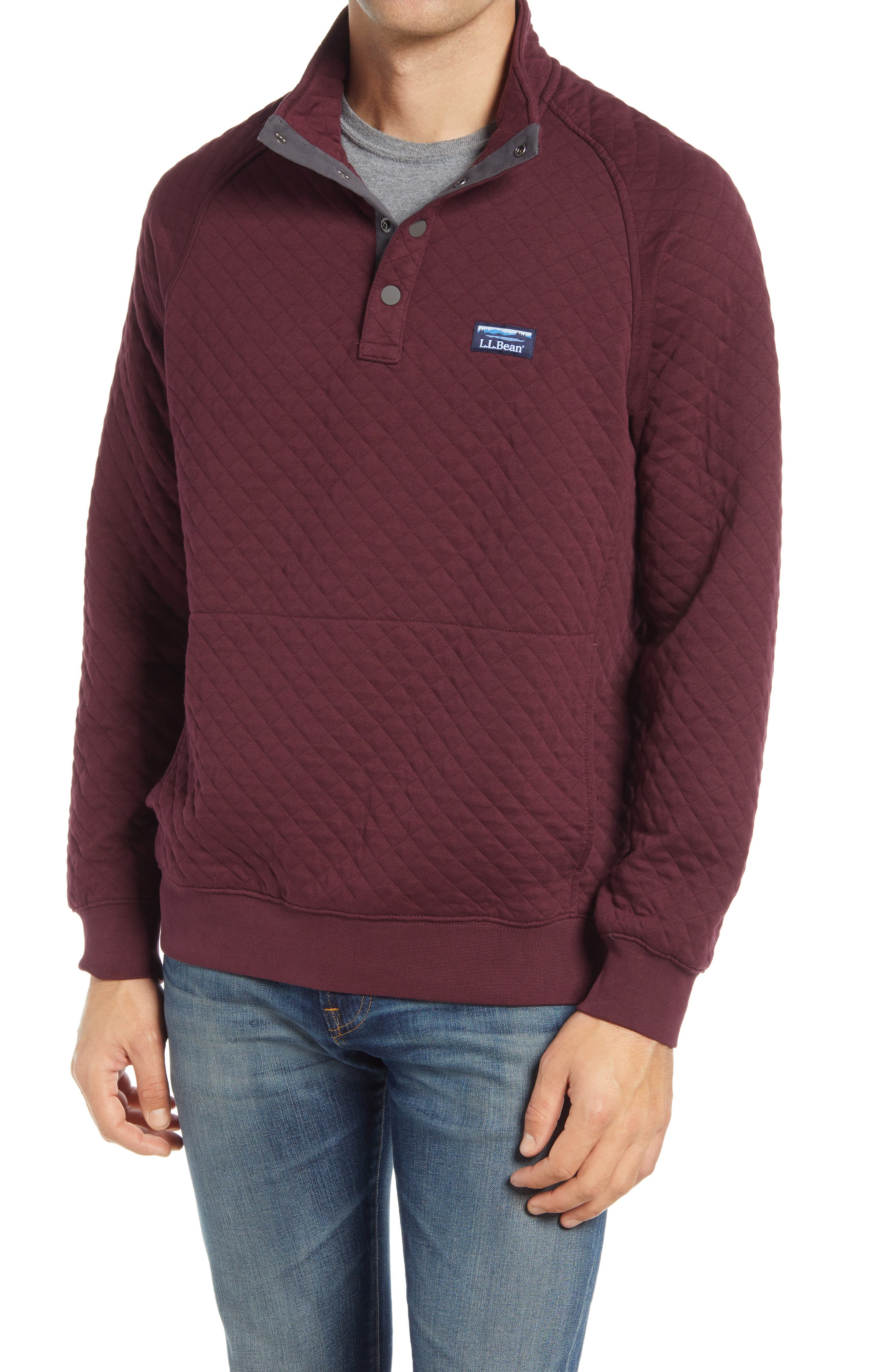 llbean quilted sweatshirt