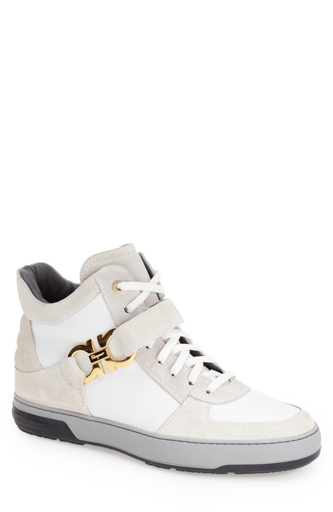 ferragamo mens high top sneakers