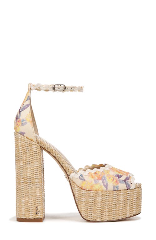 Sam Edelman Kori Platform Sandal In Apricot Multi