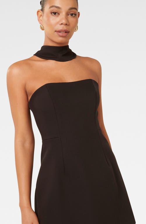 Shop Ever New Rowan Scarf Neck Cocktail Minidress In Black