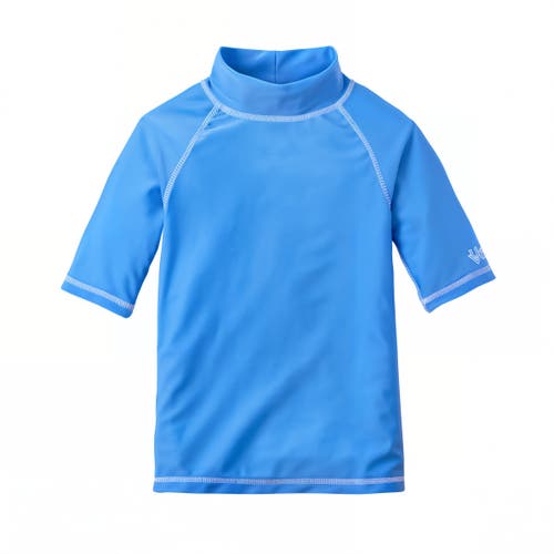 Shop Uv Skinz Short Sleeve Sun & Swim Shirt In Ocean Blue