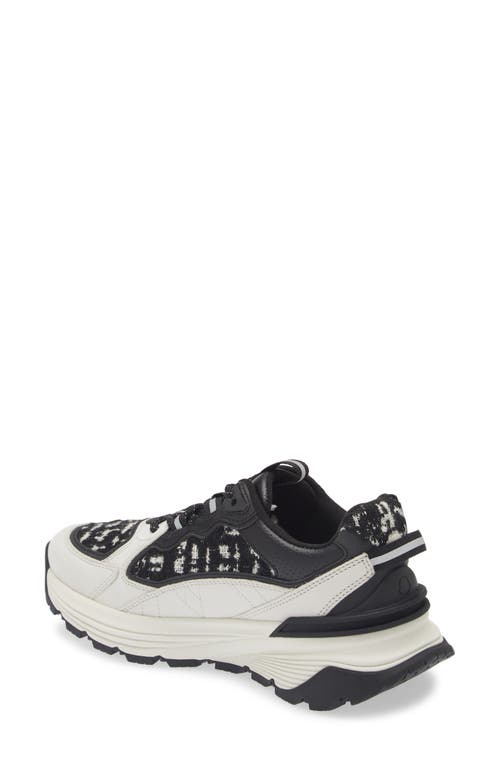 Moncler Lite Runner Low Top Sneaker In White/black