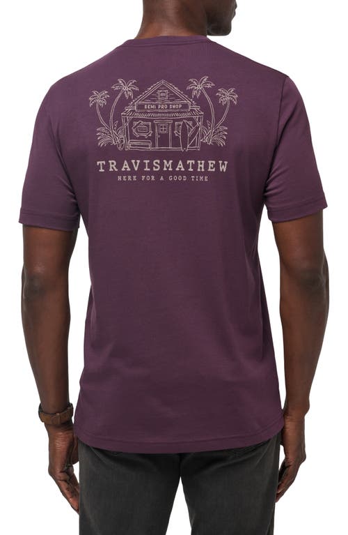 Shop Travismathew Island Gem Cotton Graphic T-shirt In Plum