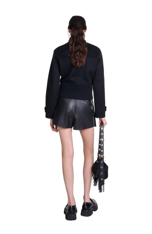 Shop Maje Wool Jacket In Black