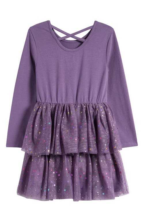 Tucker + Tate Kids' Sparkle Long Sleeve Tutu Dress In Purple Montana