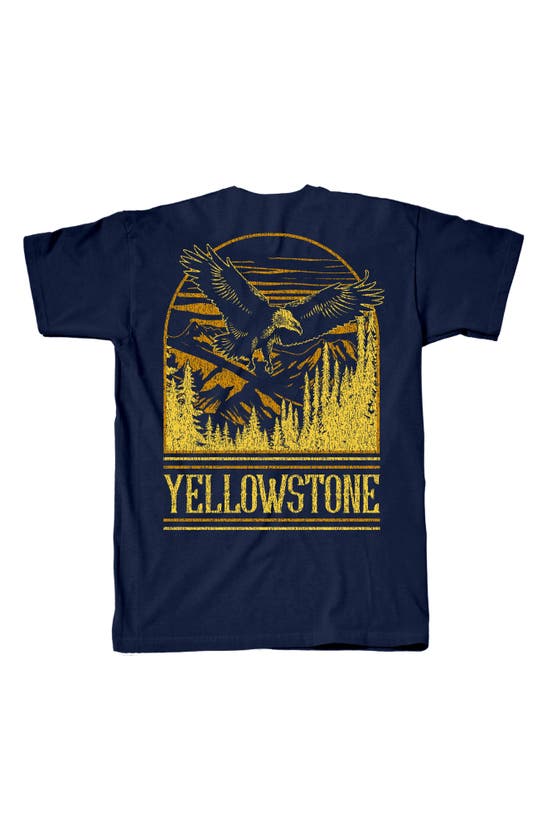 Shop Tsc Miami Yellowstone Eagle Graphic T-shirt In Navy