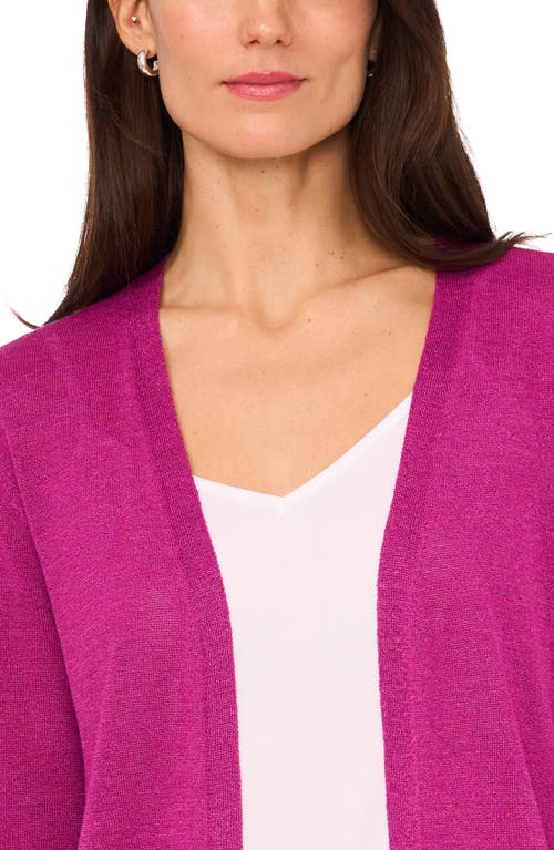 Shop Halogenr Halogen(r) Side Slit Cardigan In Vivid Plum Purple