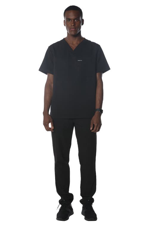 Members Only Manchester 3-pocket Scrub Top In Black