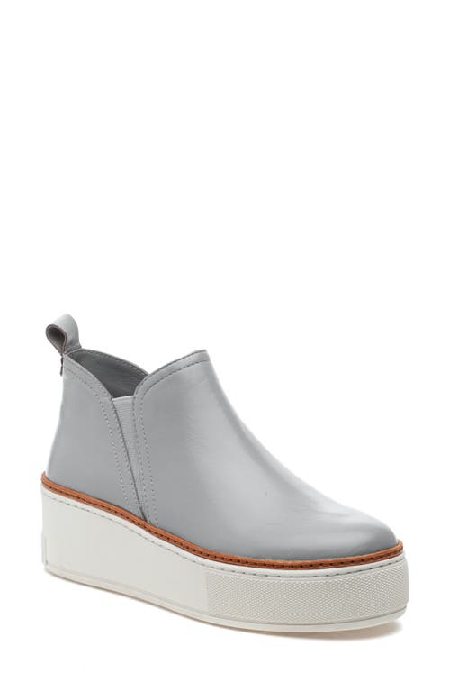 J/SLIDES NYC JSlides Mika Platform Sneaker in Light Grey Leather